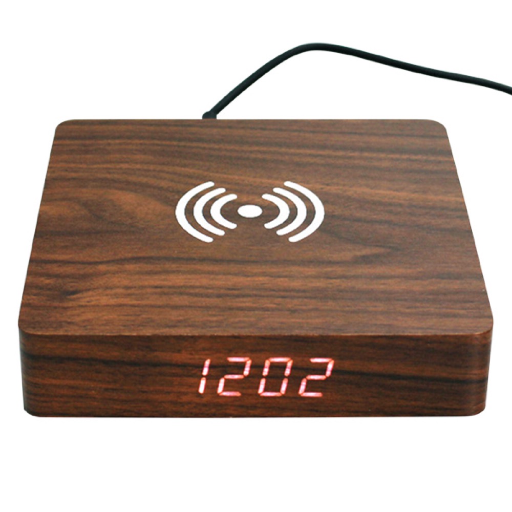 Eco Fast Wireless Charging Alarm Clock W/Temp 6