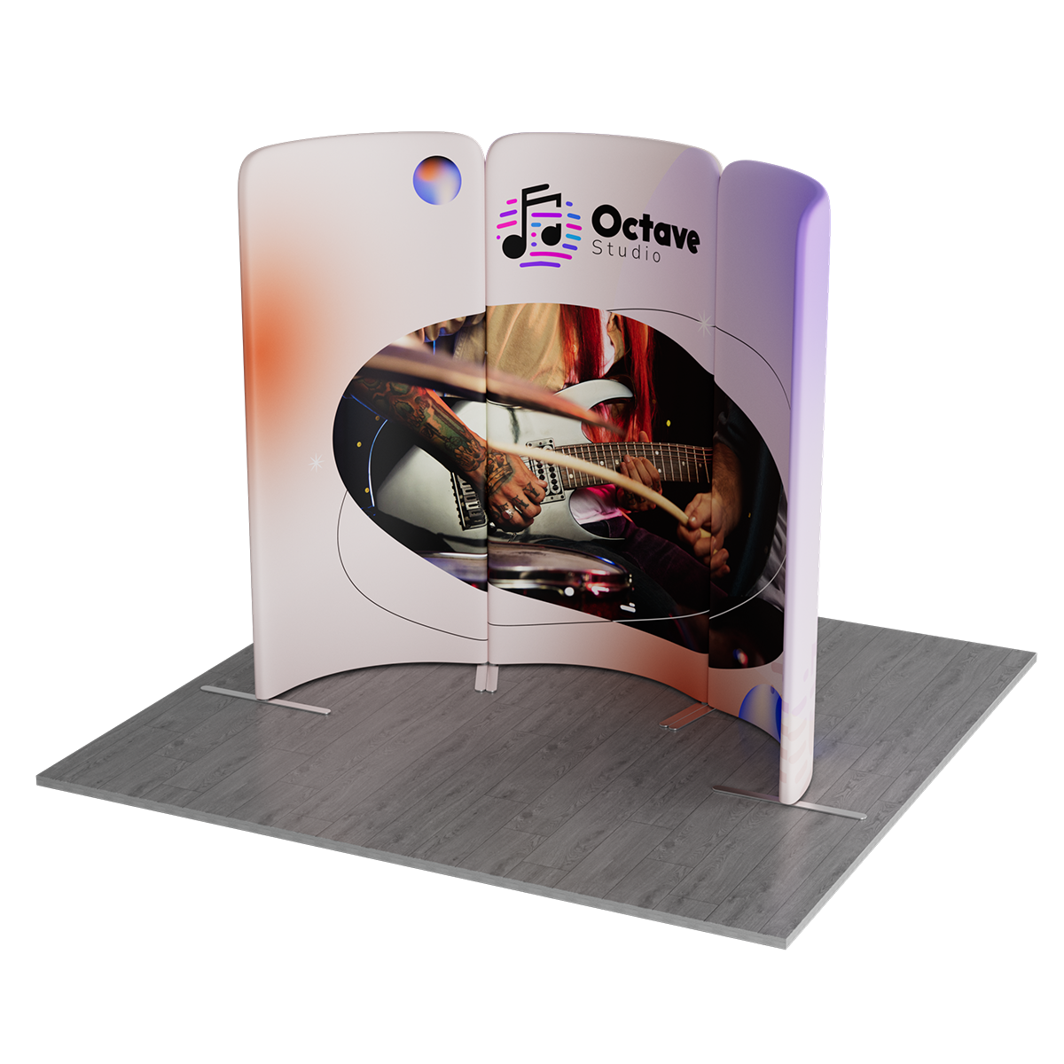 NEW MagLock Curved Fabric Display Kit C - 6.6'x6.5' 3