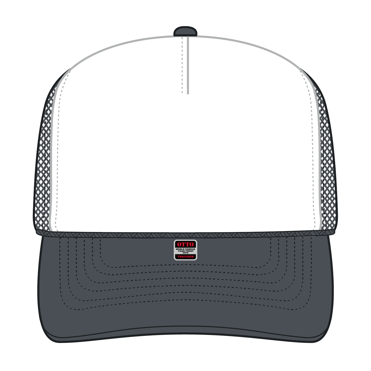 OTTO CAP® 5 Panel High Crown Mesh Back Trucker Hat 216