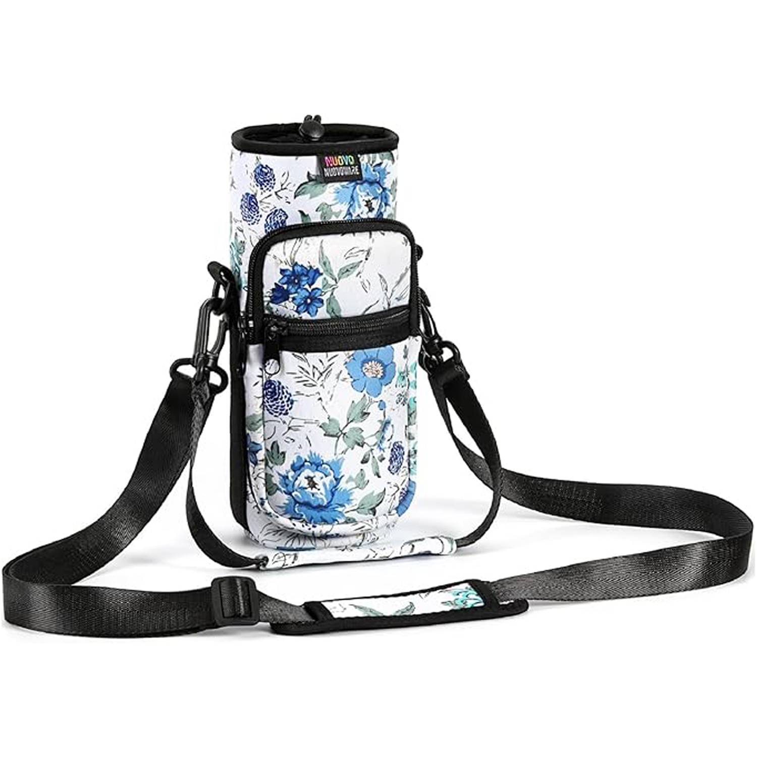 40oz Neoprene Water Bottle Carrier Bag w/ Phone Pocket 6