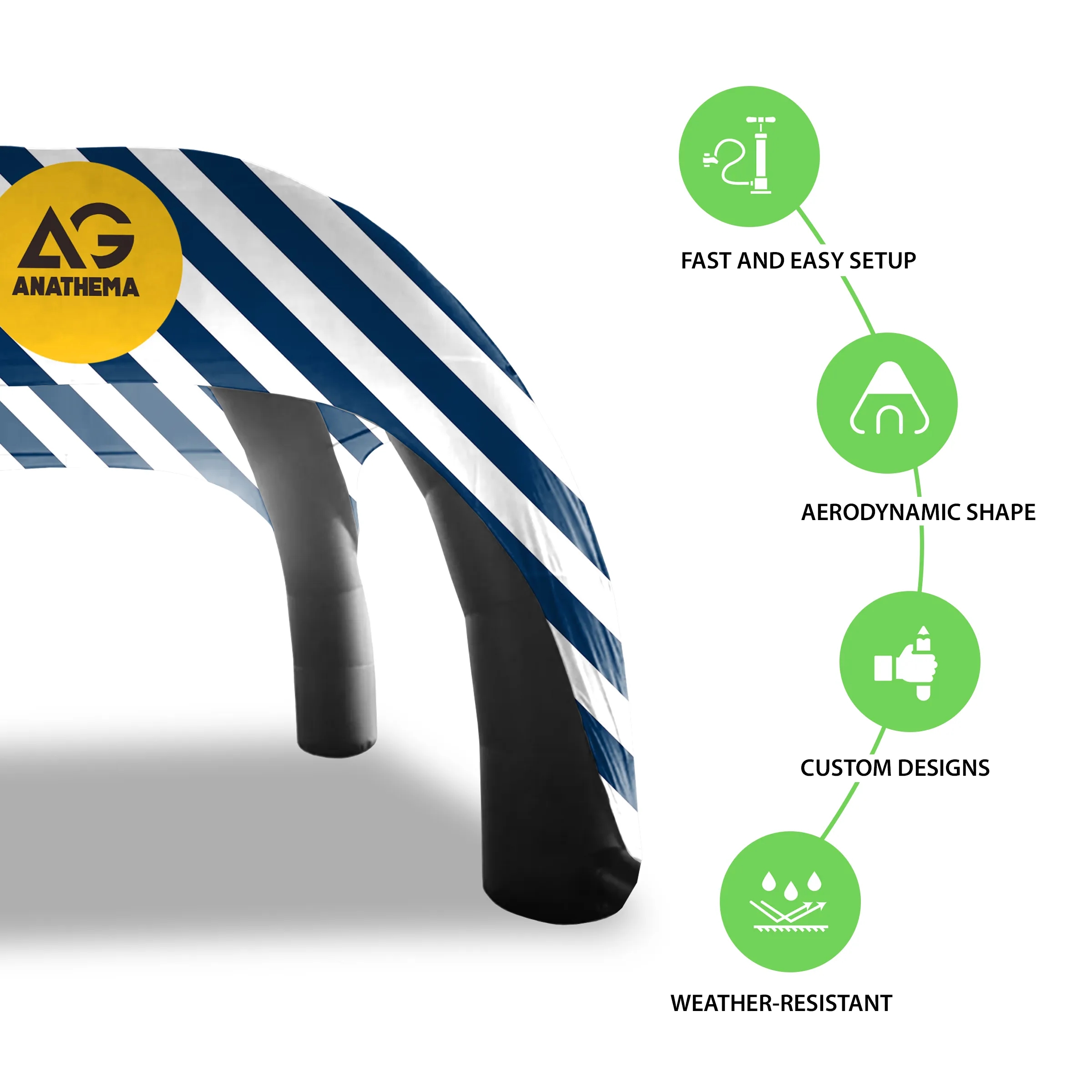 25' Custom Inflatable Spider Tent with 4 legs with Canopy 6