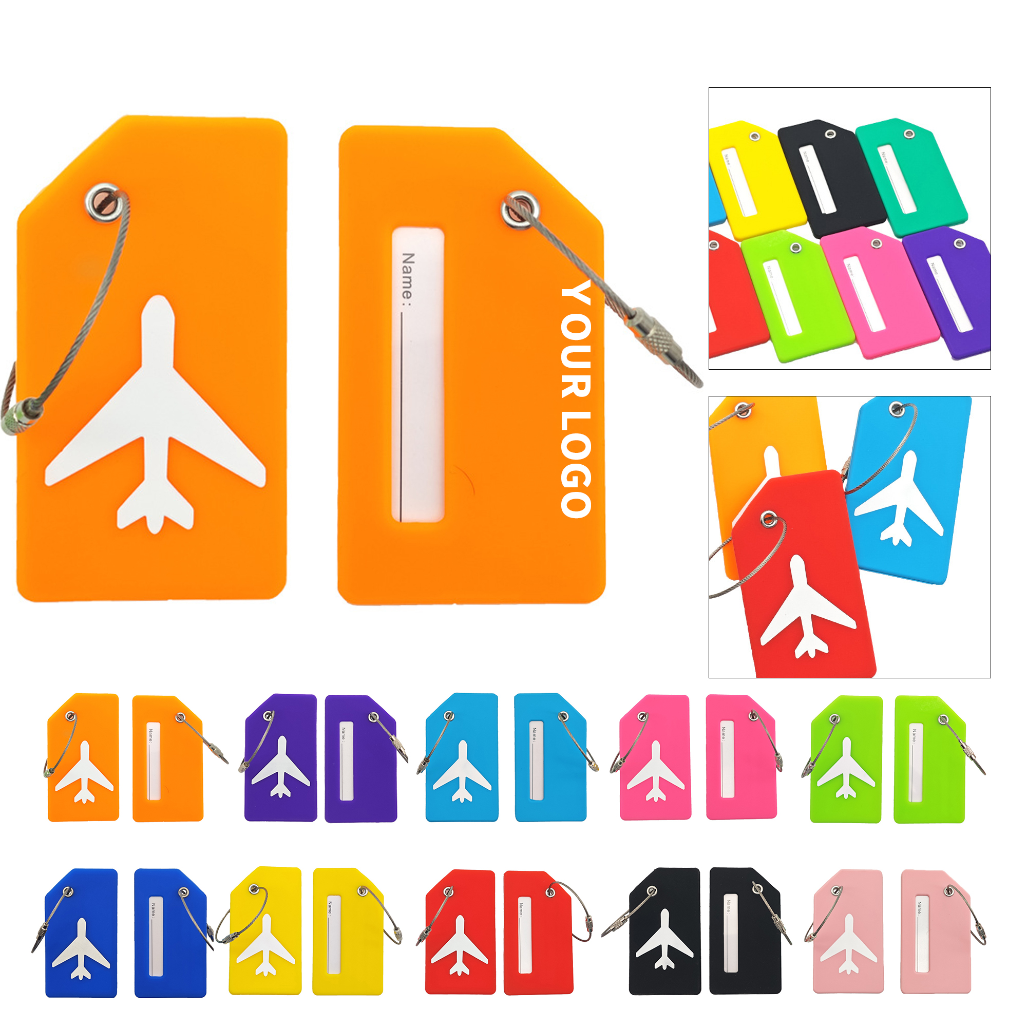 Silicone Travel Name Label With Steel Loop 5