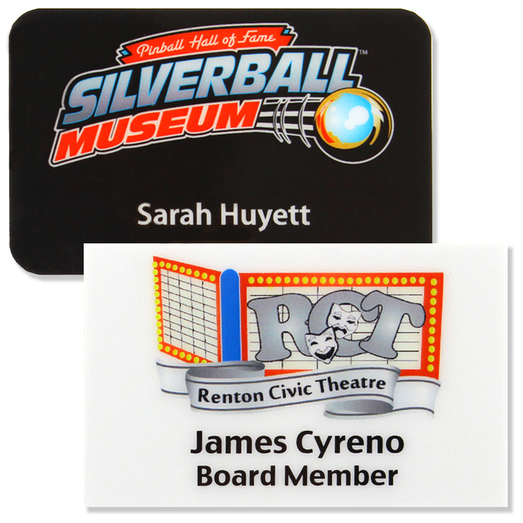 The Apollo full color name badge. 2"x3" 3