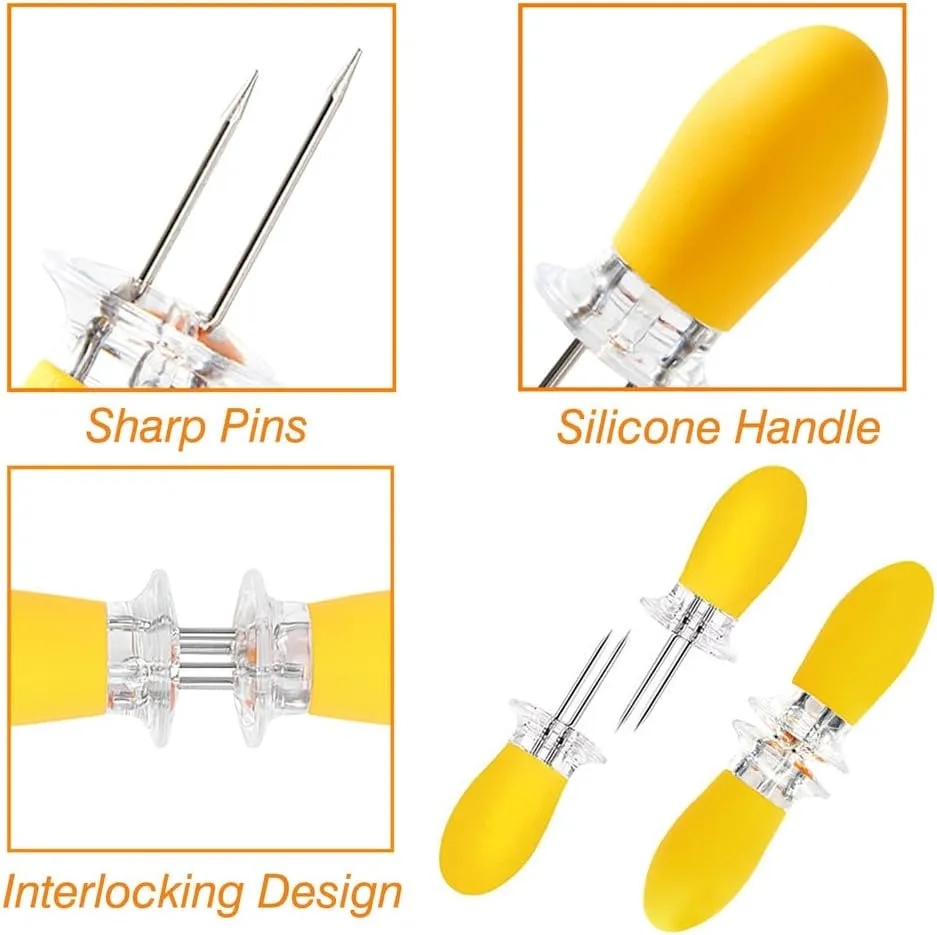 Stainless Steel BBQ Corn Holders 5