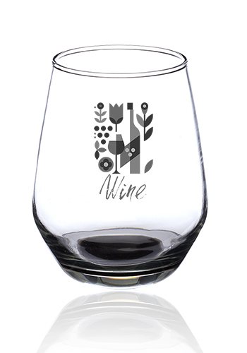 12 oz. Silicia Stemless Wine Glasses 2