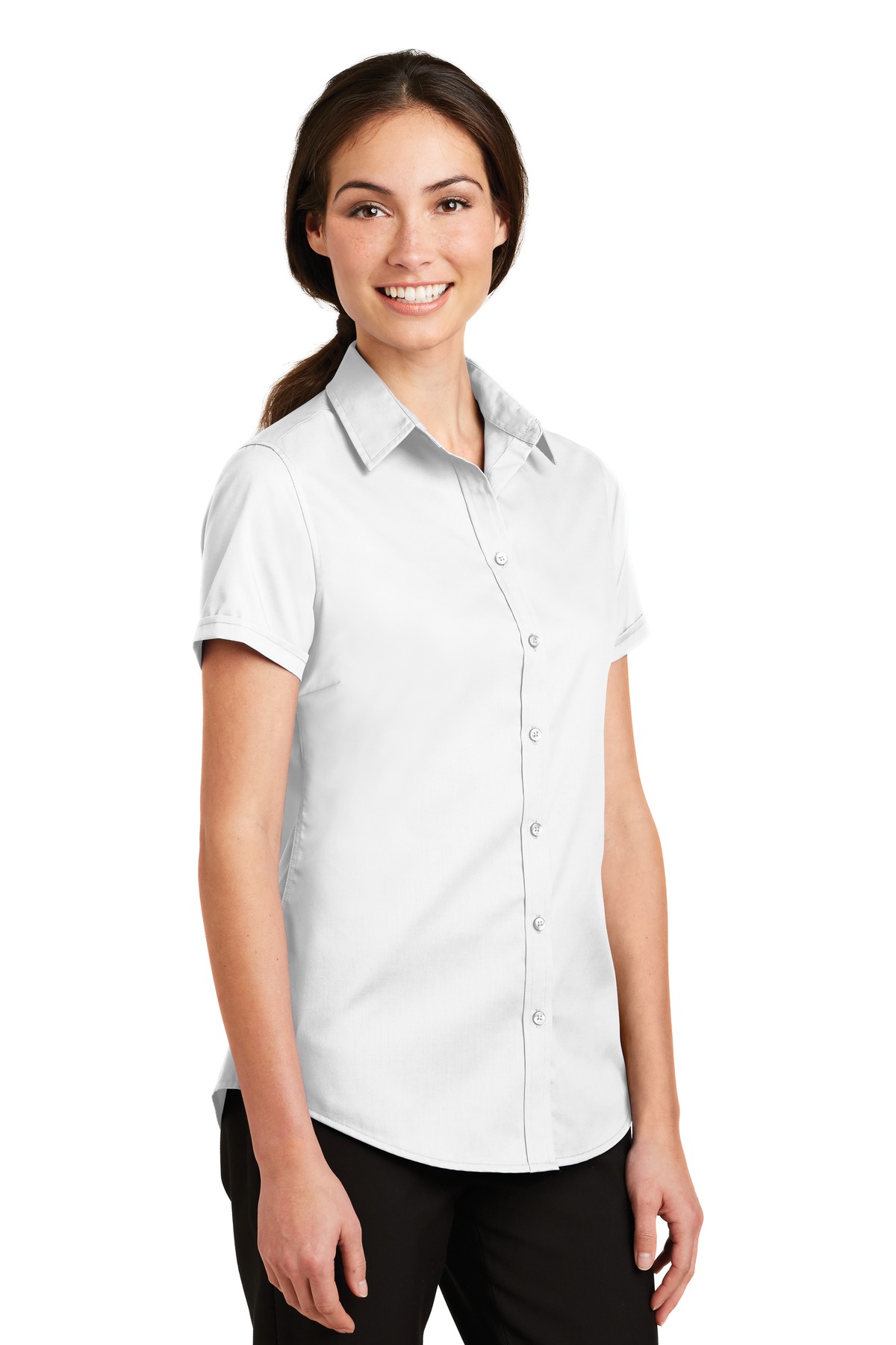 Port Authority Women's Short Sleeve SuperPro Twill Shirt. L664 5
