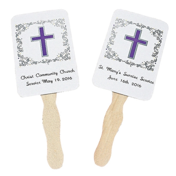 Paper Hand Fan with Wooden Handle 2