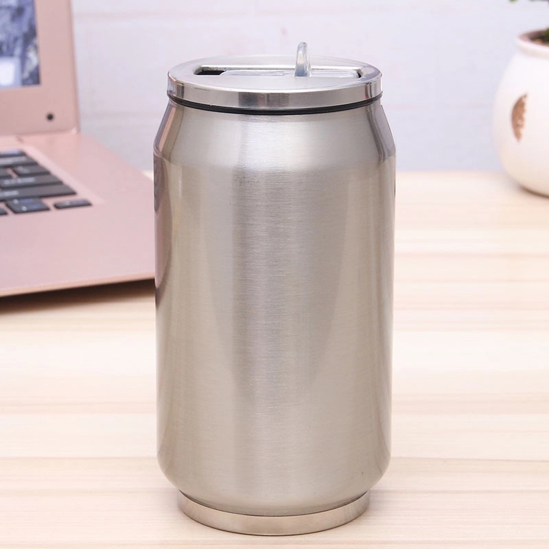 12oz Insulated Fliptop Can-Shaped Water Bottle-Full color 4
