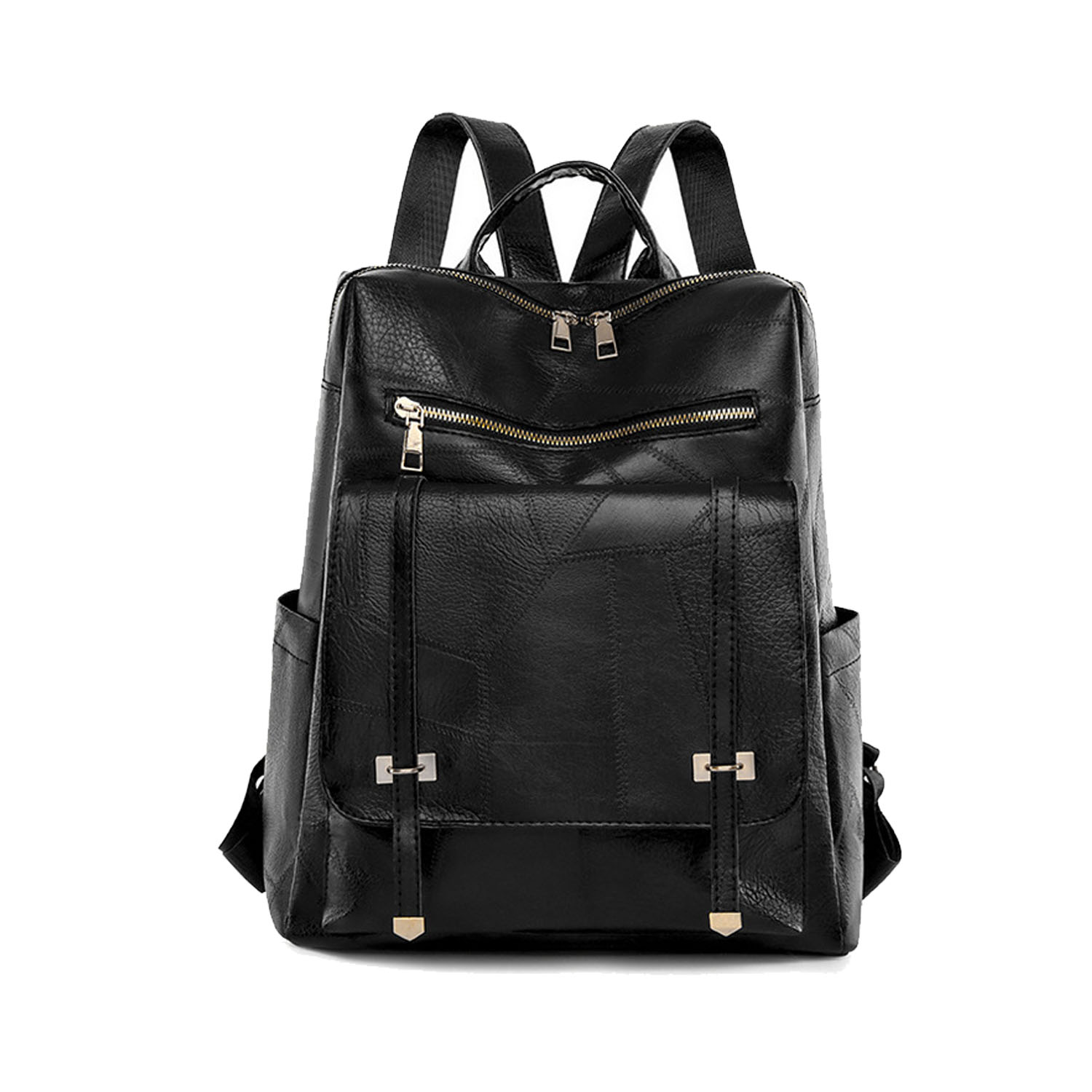 Vintage PU Leather Backpack 9