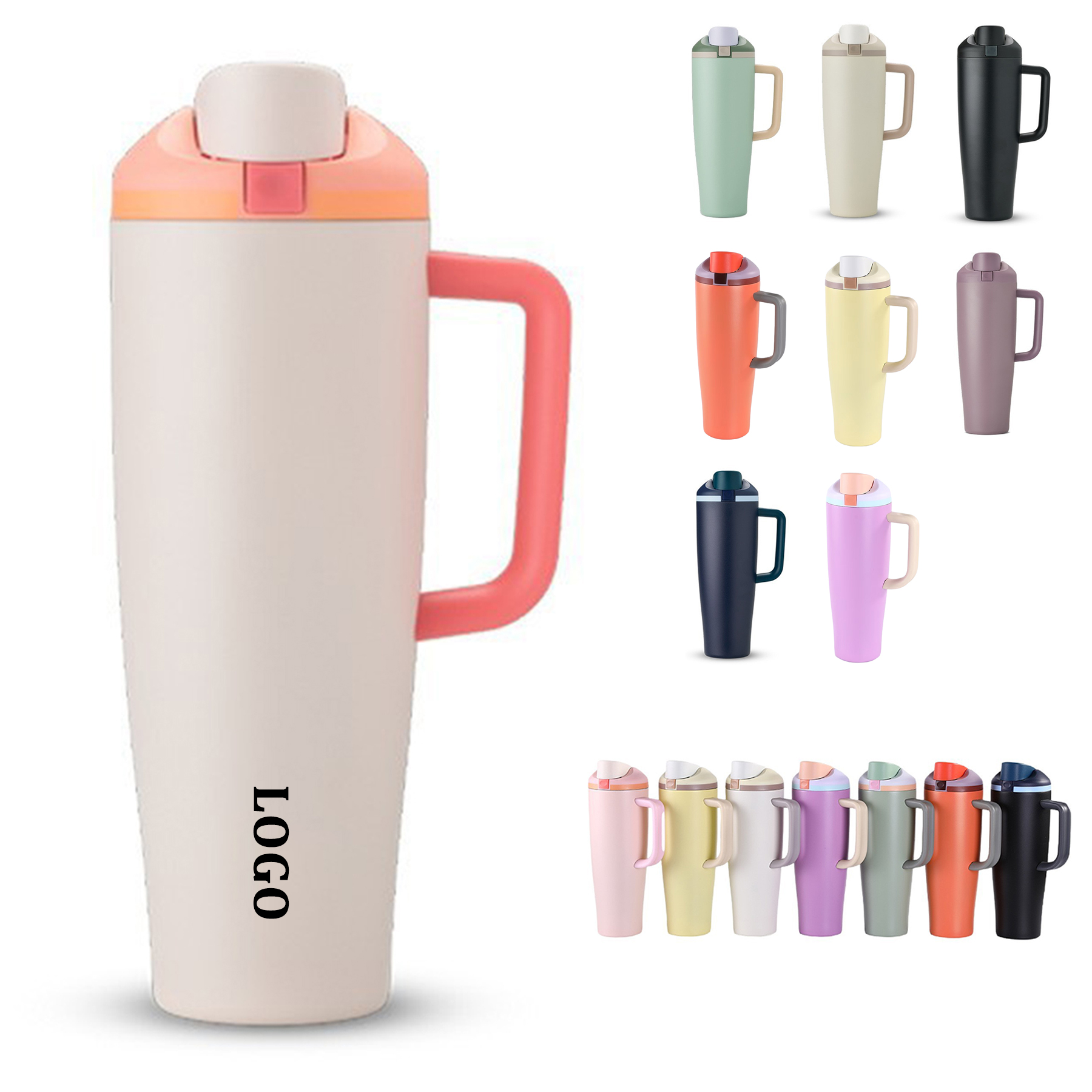 Insulated Stainless Steel Tumbler with Side Handle 5