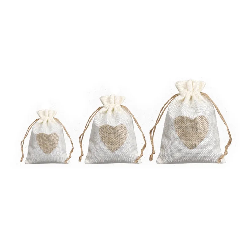 Burlap Drawstring Pouch Bag 4