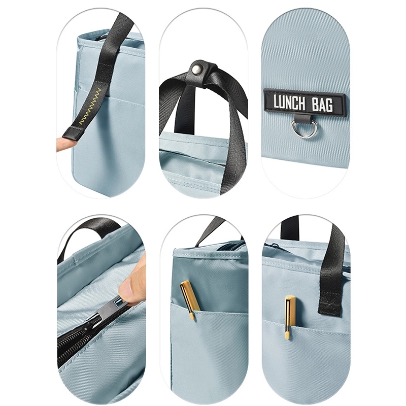Nylon Portable Zipper Thermal Oxford Lunch Bags 3