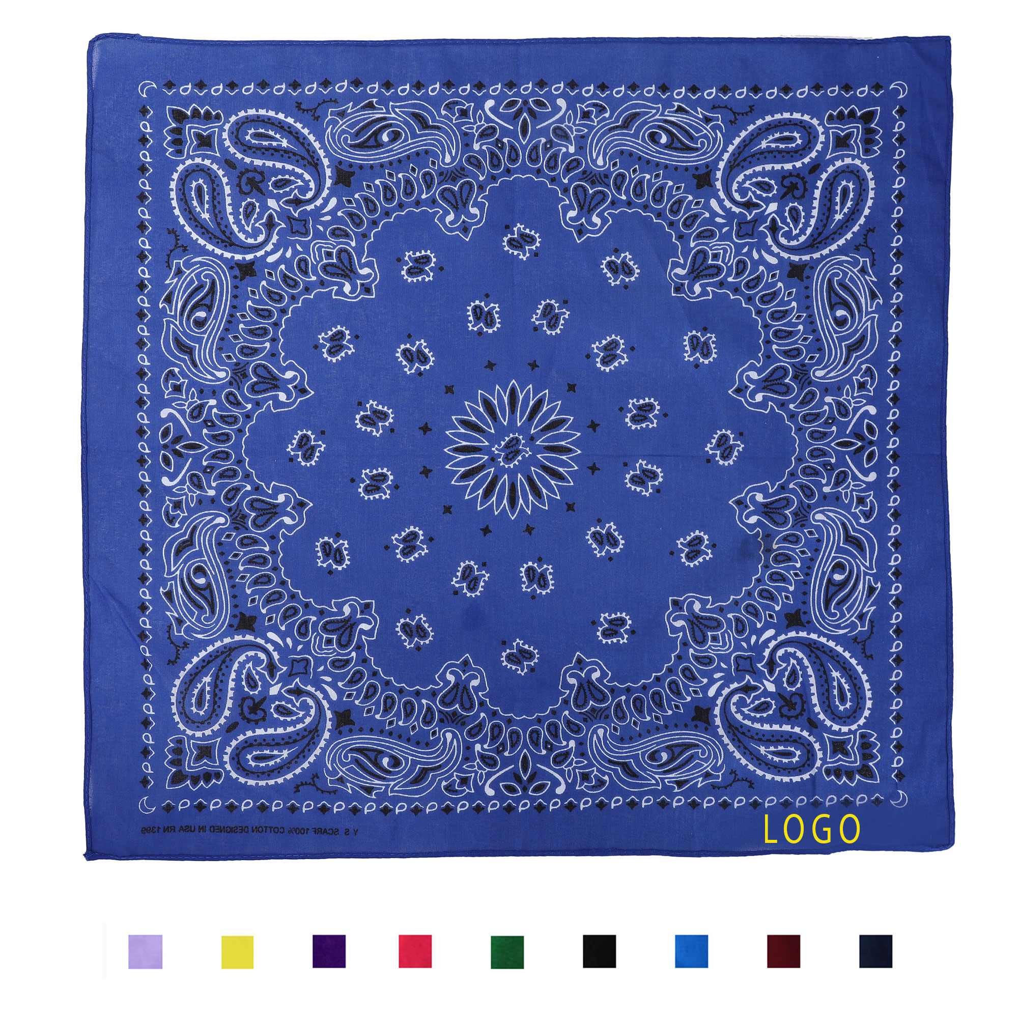 22" Full Color Cotton Bandanna 2