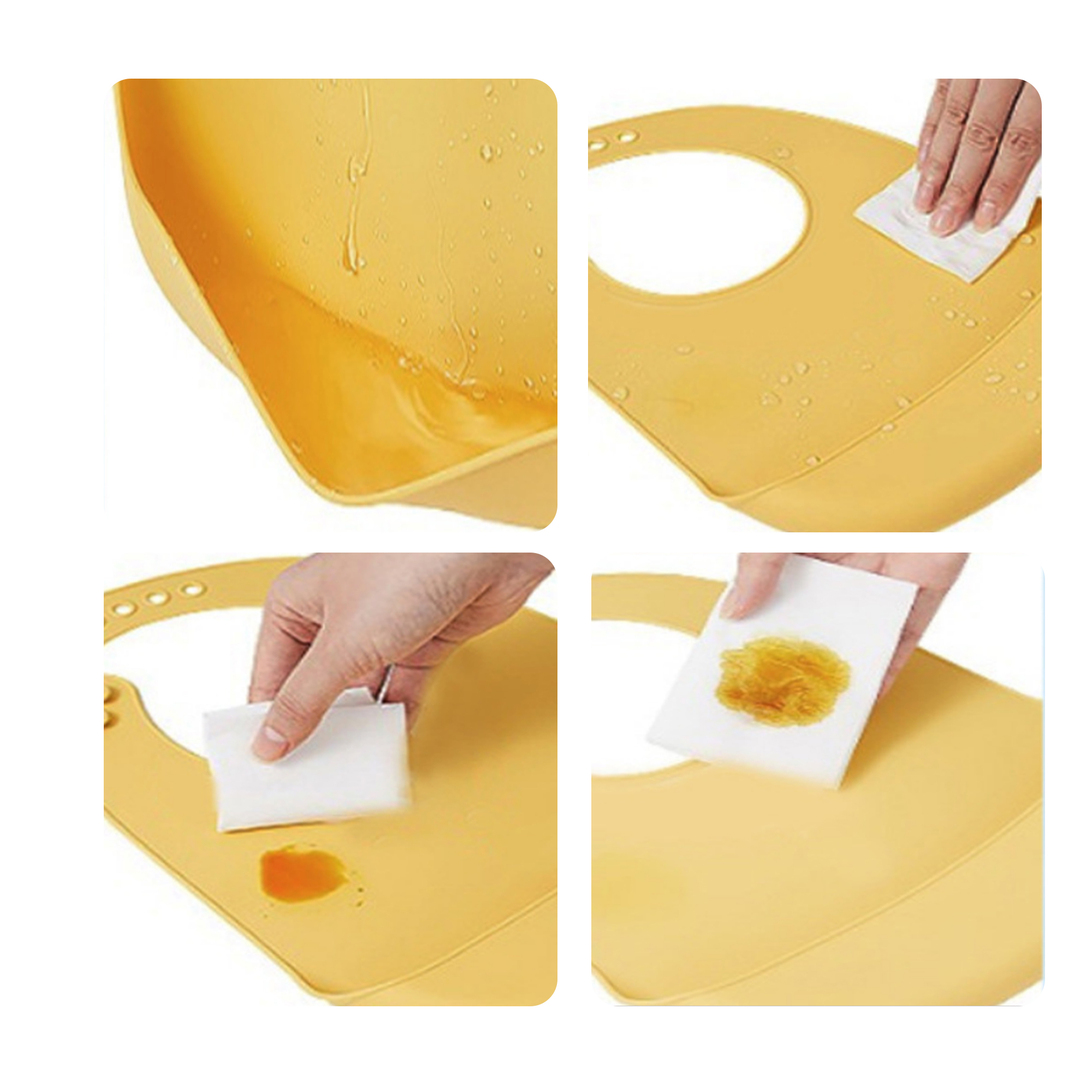 MOQ 50 PCS Safe Adjustable Silicone Toddler Feeding Bib 2