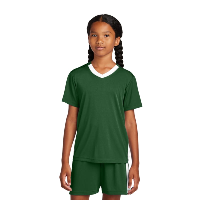 Sport-Tek Youth Competitor United V-Neck 54