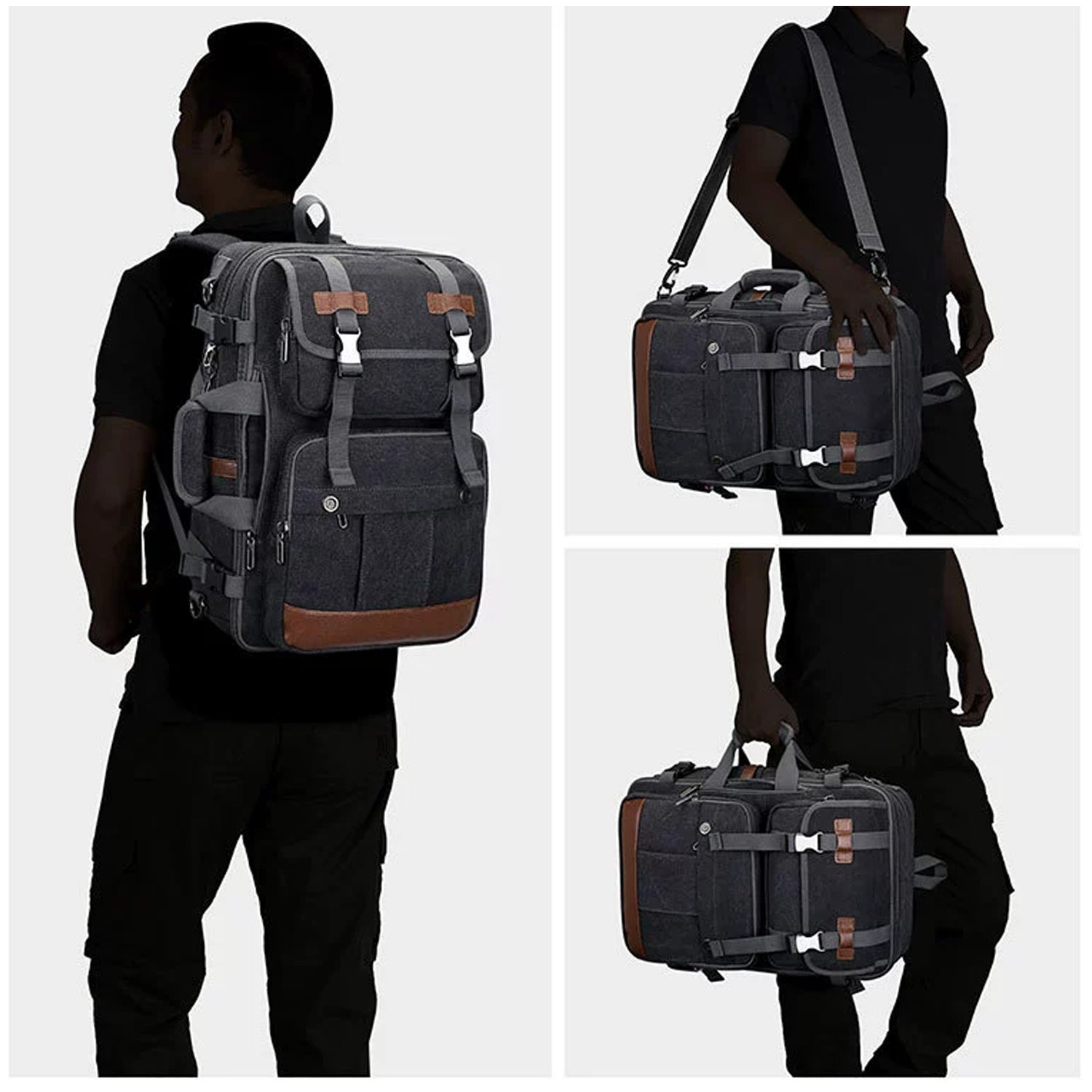 3 in 1 Multi-function Canvas Laptop Backpack 3