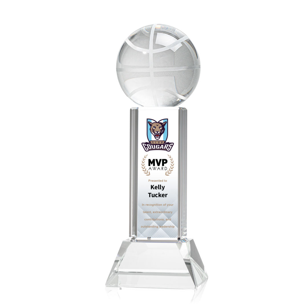 Basketball VividPrint™ Award on Stowe - Clear 12