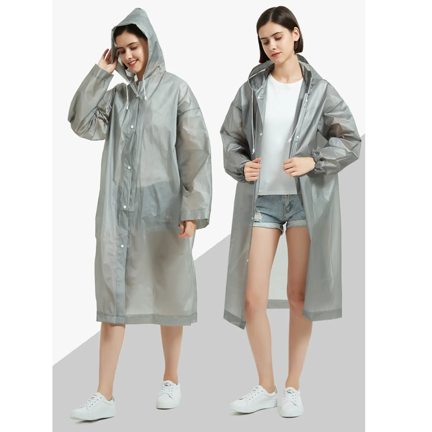 Reusable EVA Raincoat For Kids & Adults 5