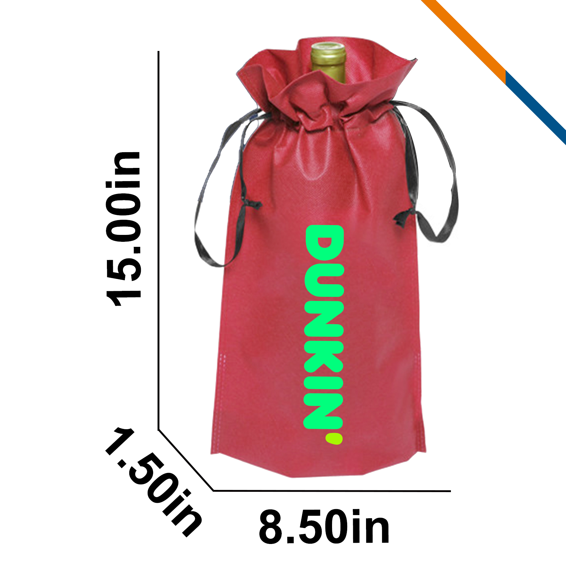 Plin Wine Bottle Drawstring Bag 6