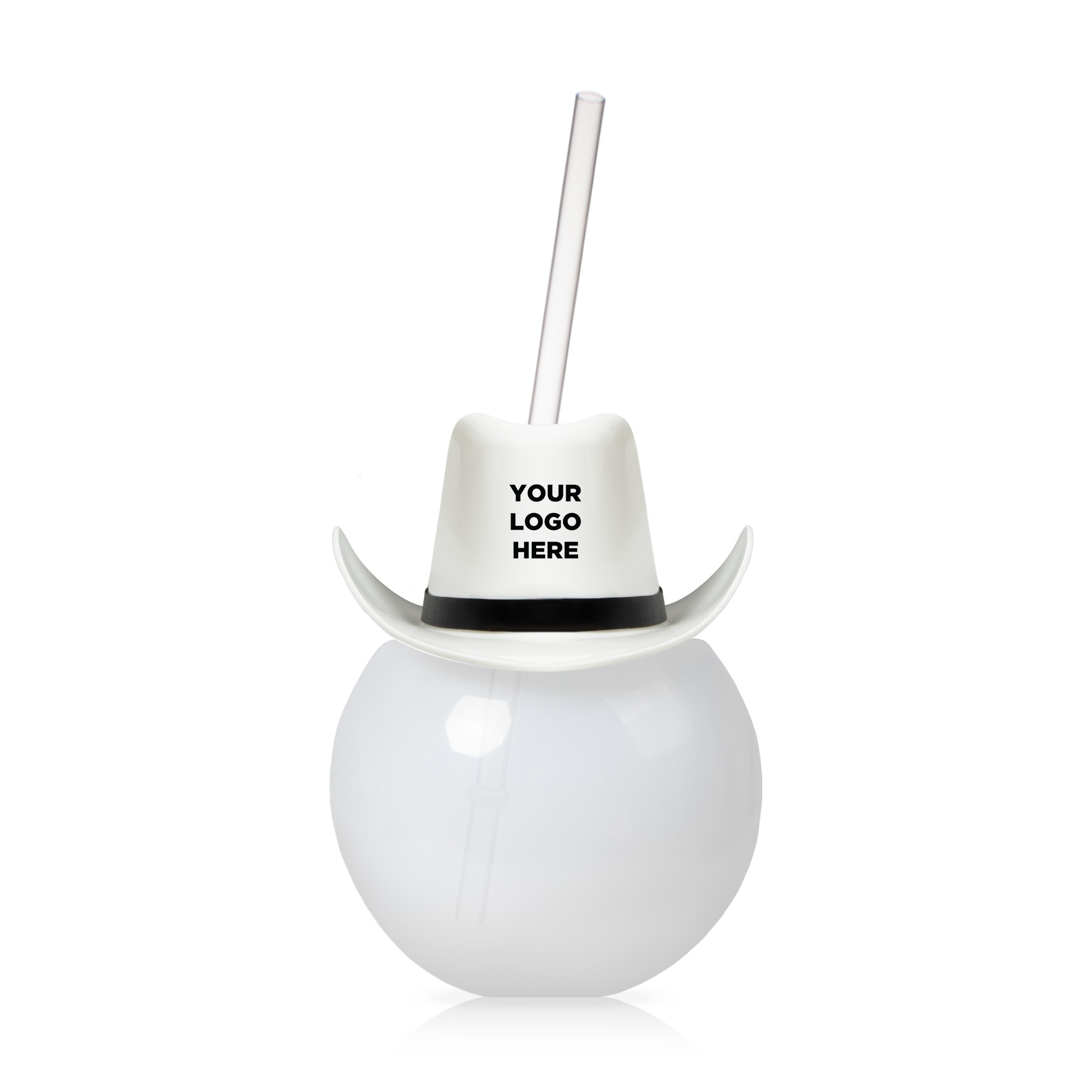 20oz Tumbler Ball Cup with Straw and White Hat(hat not assembled)