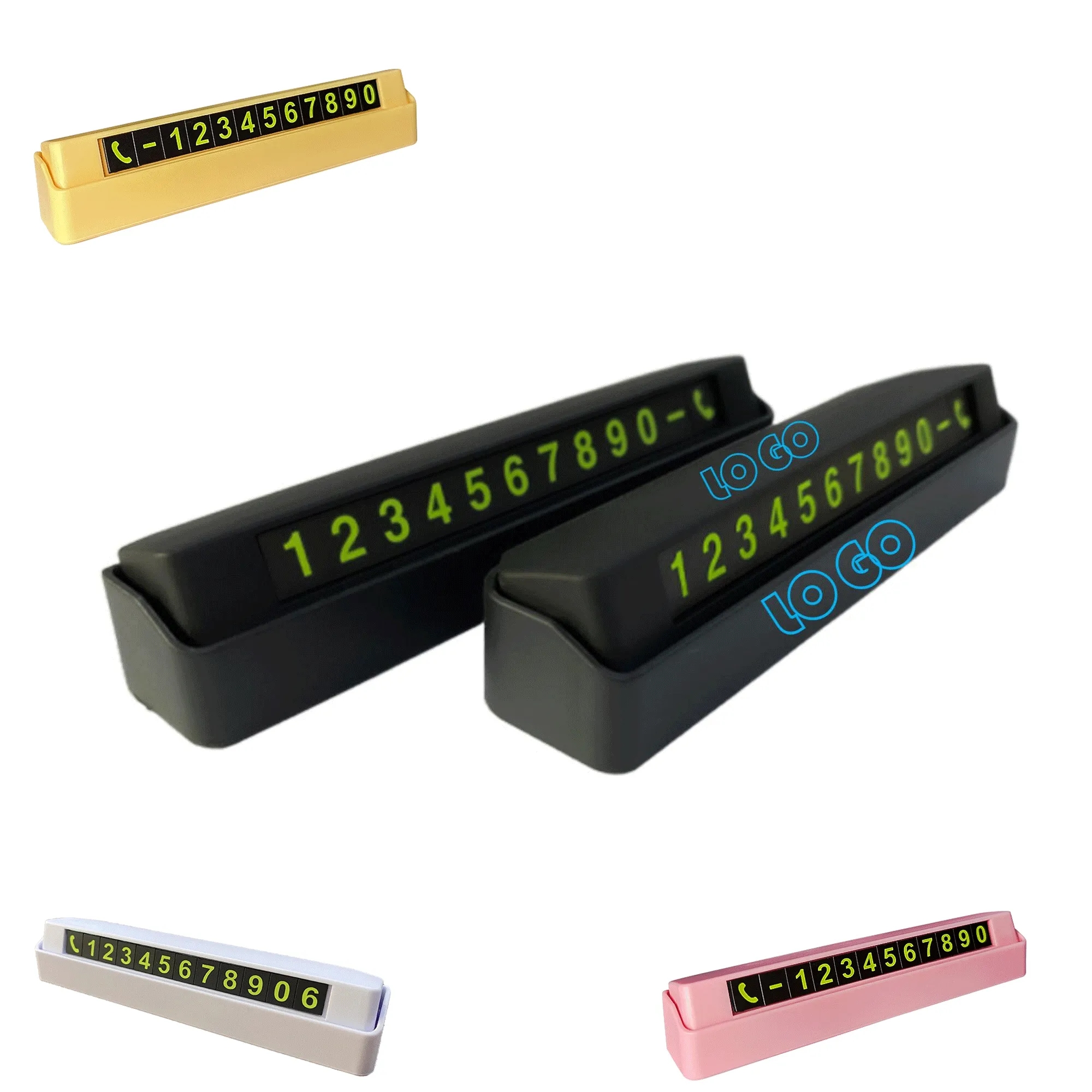 Mini Temporary Car Parking Luminous Number Plate 1