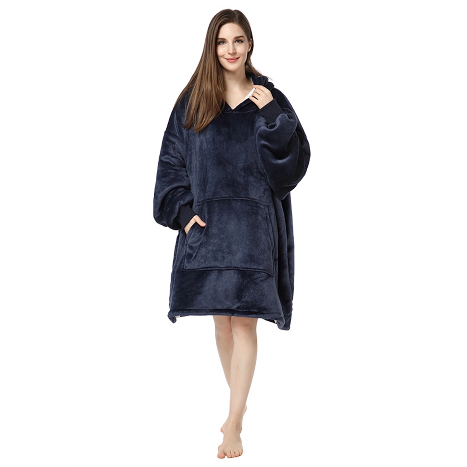 Wearable Blanket Sweatshirt With Big Pocket 8