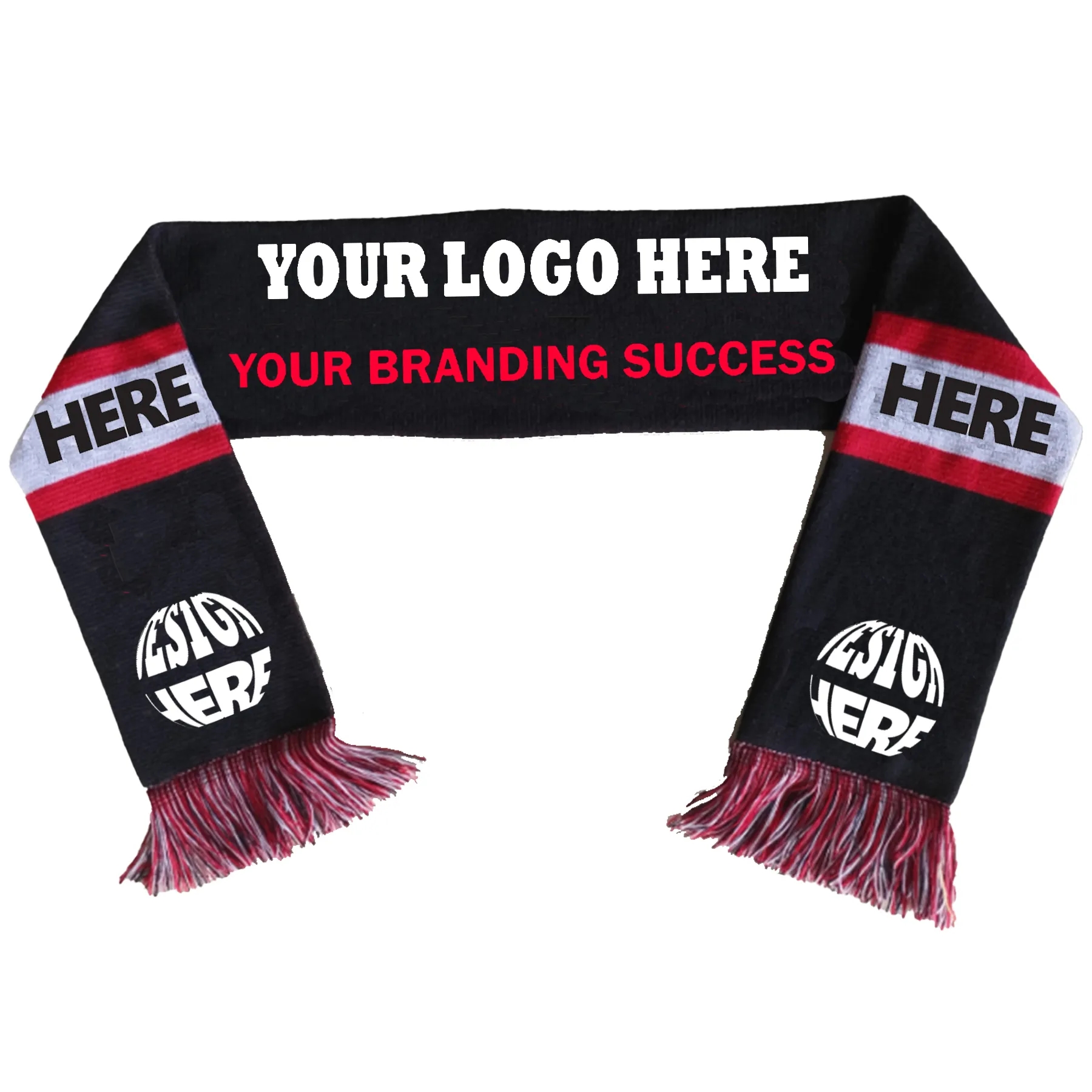 Winter Knitted  Soccer Scarf 2
