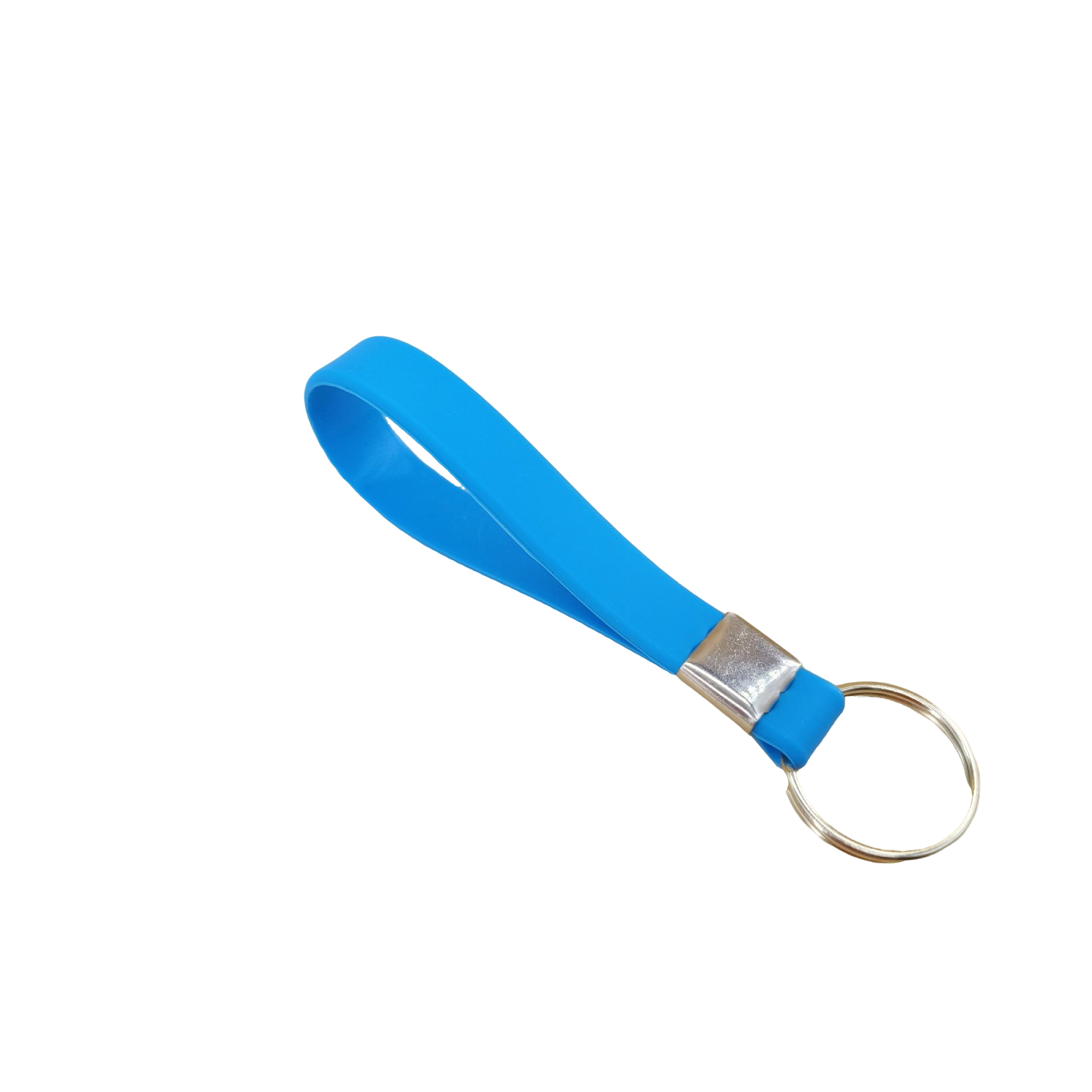 Silicone Wristband Keyring Loop Design Metal Crimp 2