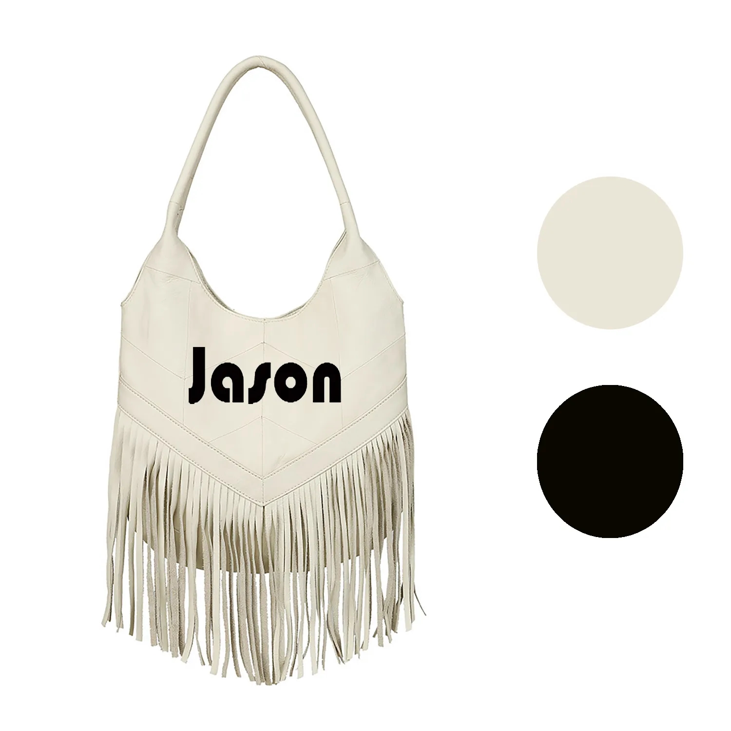 Genuine Leather Tassel Bag 10