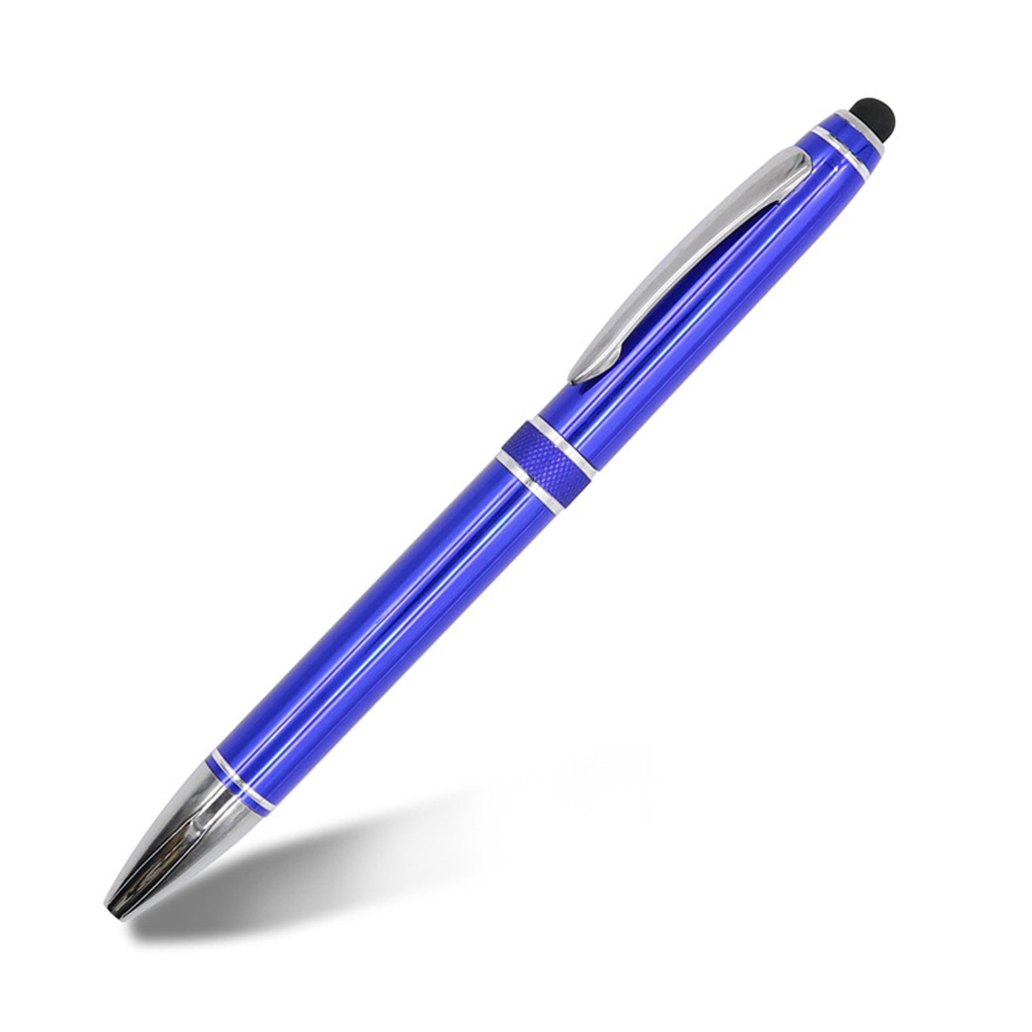 2 in 1 Twist Action Business Aluminum Ballpoint Pen w/Stylus 6