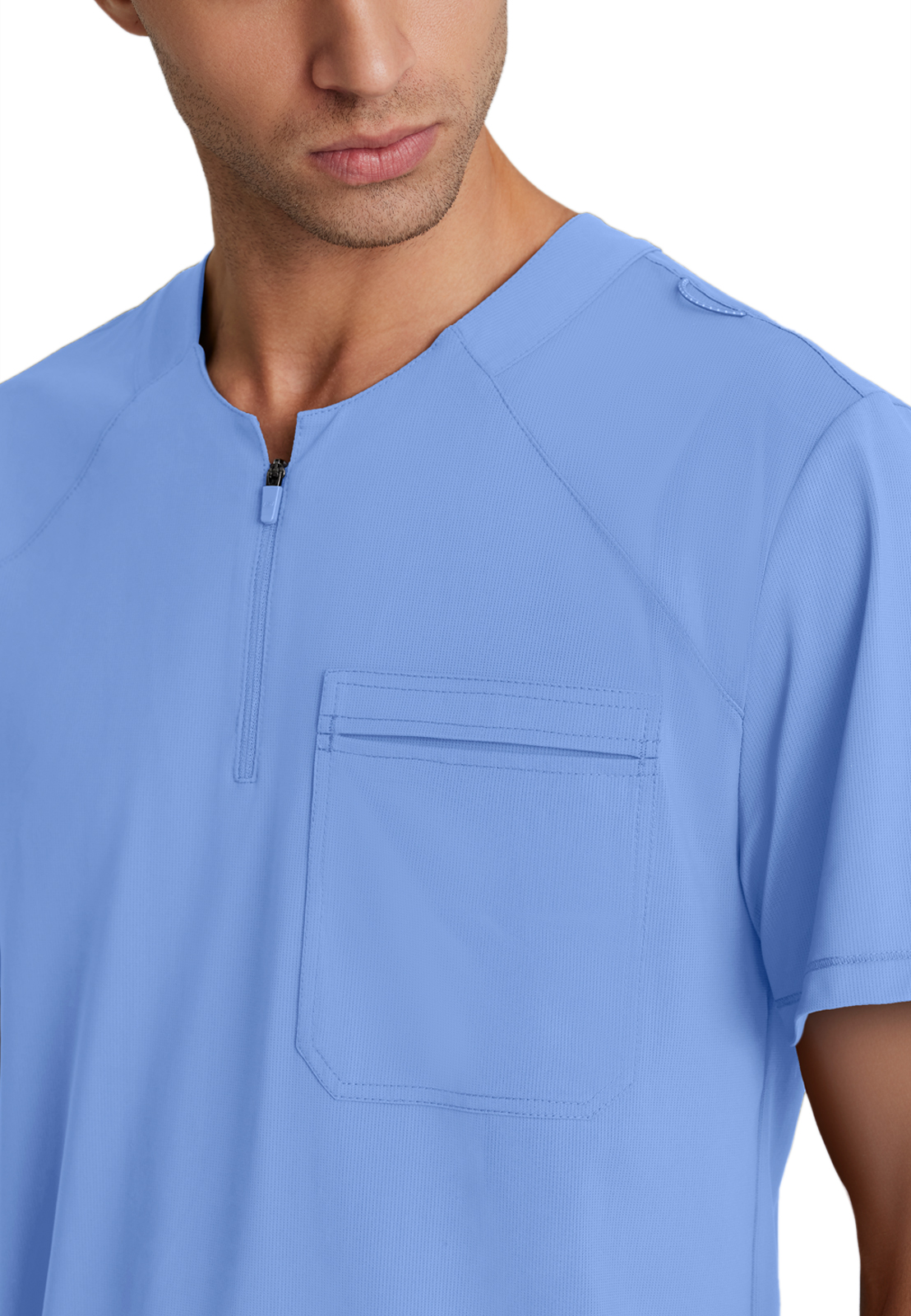 Skechers Slip-Ins - Men's One-Pocket Curved Neck Flex Scrub Top 3