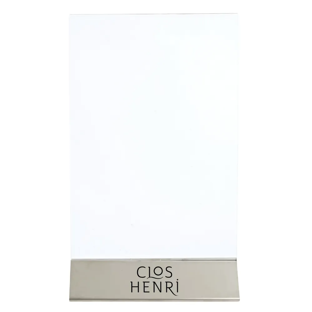 Stainless Steel Acrylic Menu Holder 1