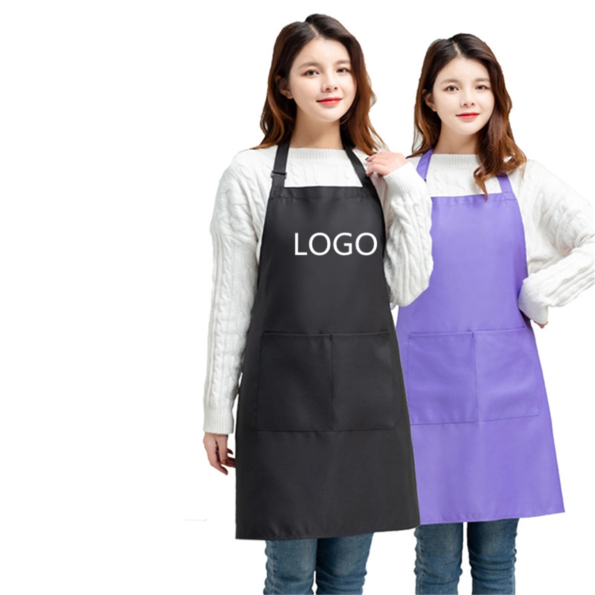 Adjustable Apron with 2 Pockets for BBQ,Cooking,Kitchen 4