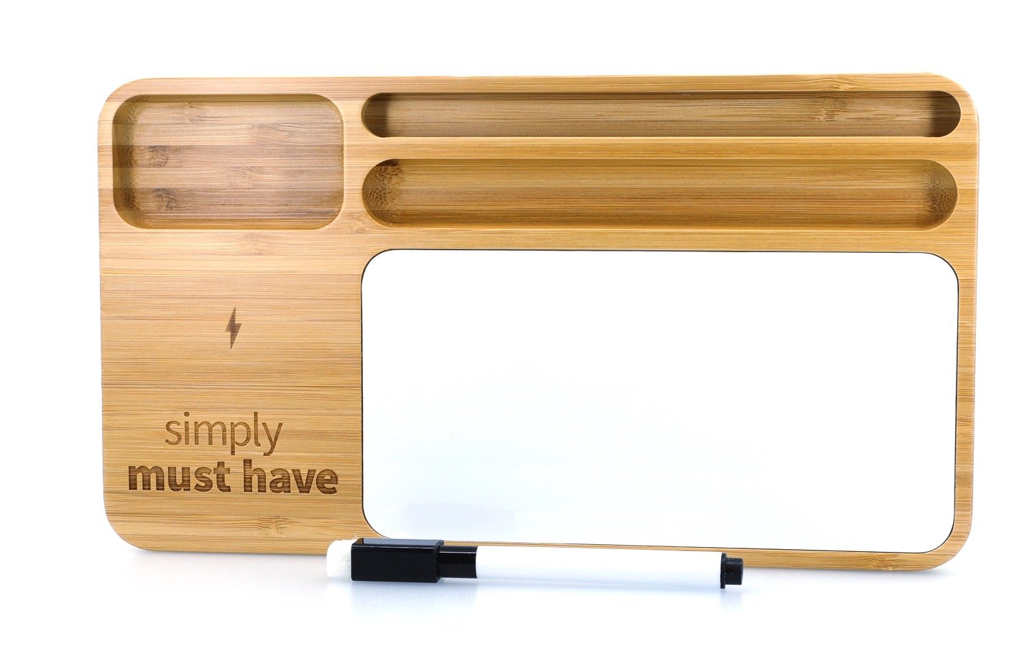 Bamboo 10W Wireless Charging Base with Dry Erase Board 87
