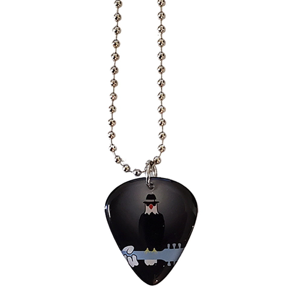 Novelty Pick with Single Sided Imprint with 30" Ball Chain