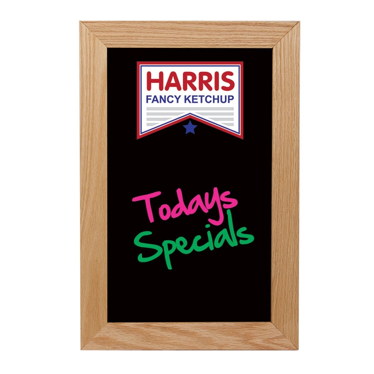 Oak Frame Wall Wet-Erase Board 12"w x 18"h