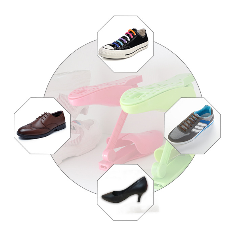Collapsible/Adjustable Double-layer Shoe Rack 6