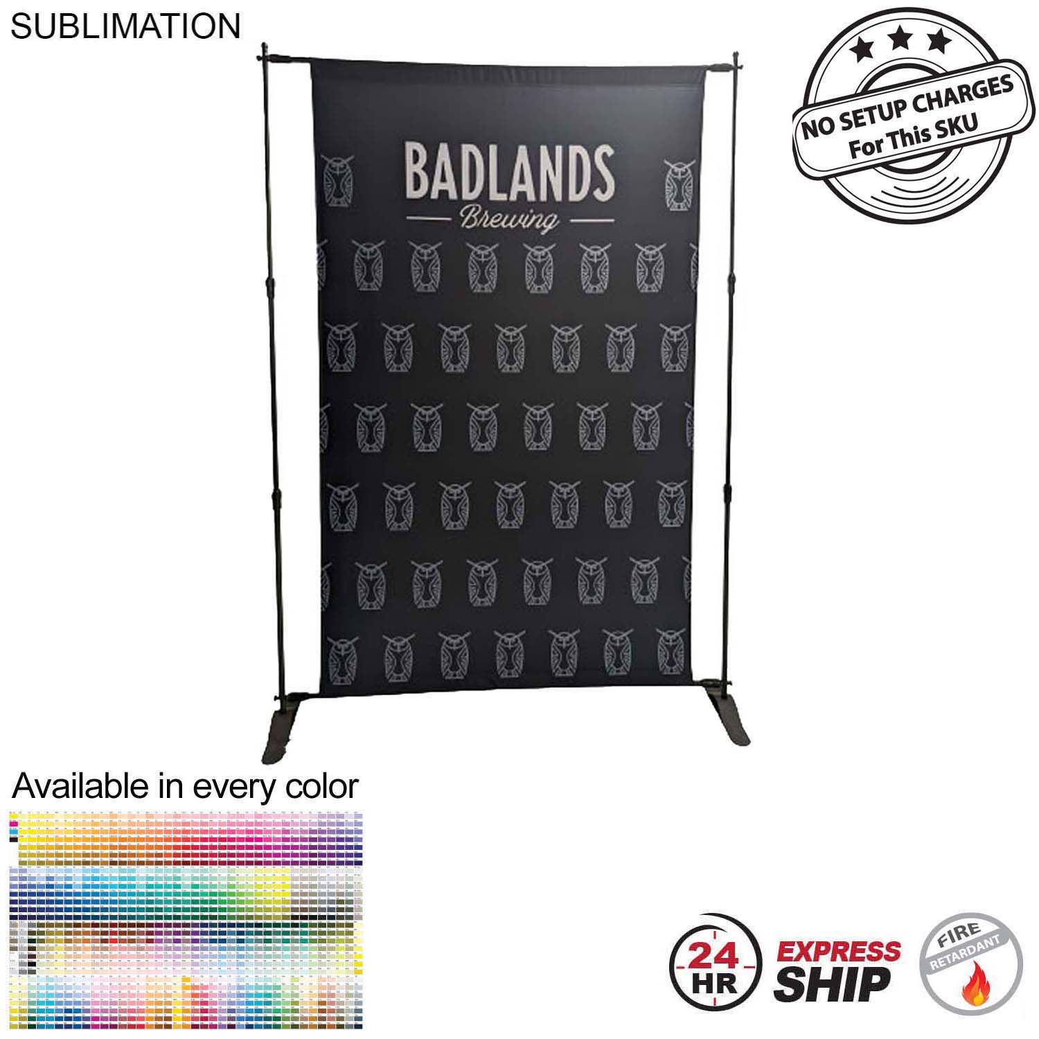 24 Hr Express Ship- 5' Exhibitor Expanding Display Kit, Media Wall Backdrop with Full Color Graphics 4