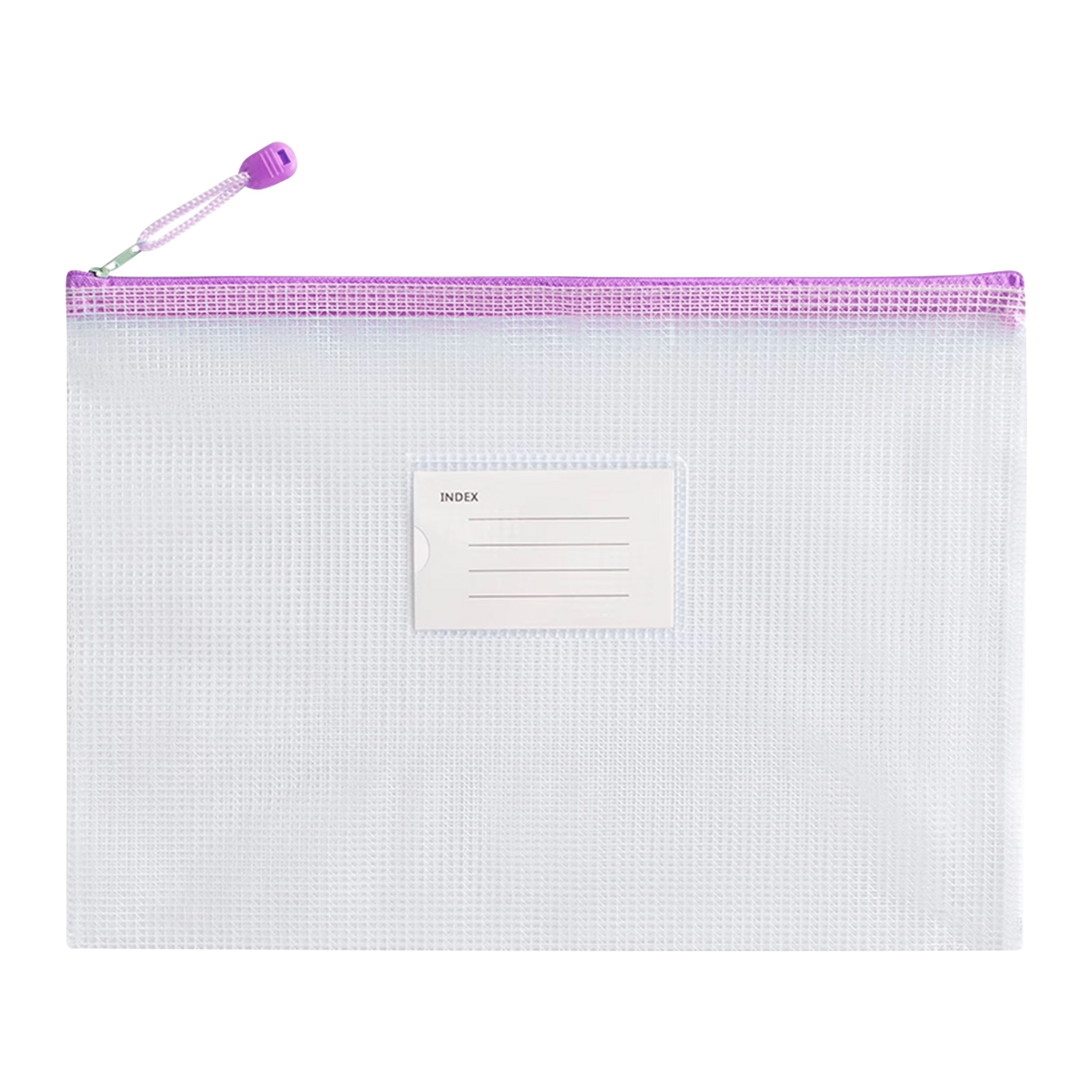 Waterproof A4 Grid PVC Zipper File Bags With Lable 17
