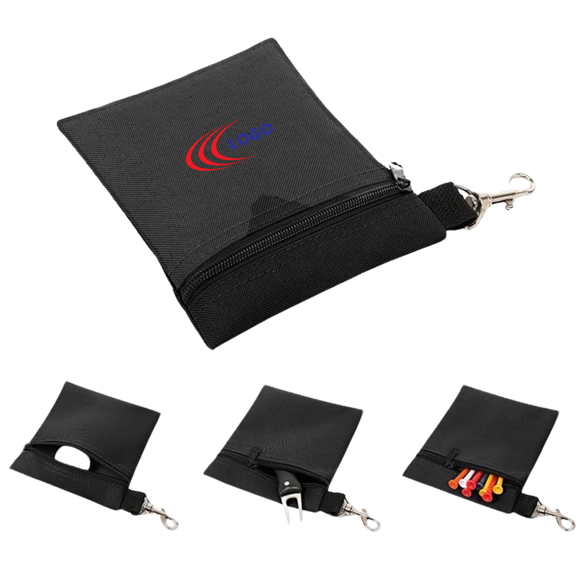 Portable Golf Waist Bag Nylon Ball Cover Tool Kit 2