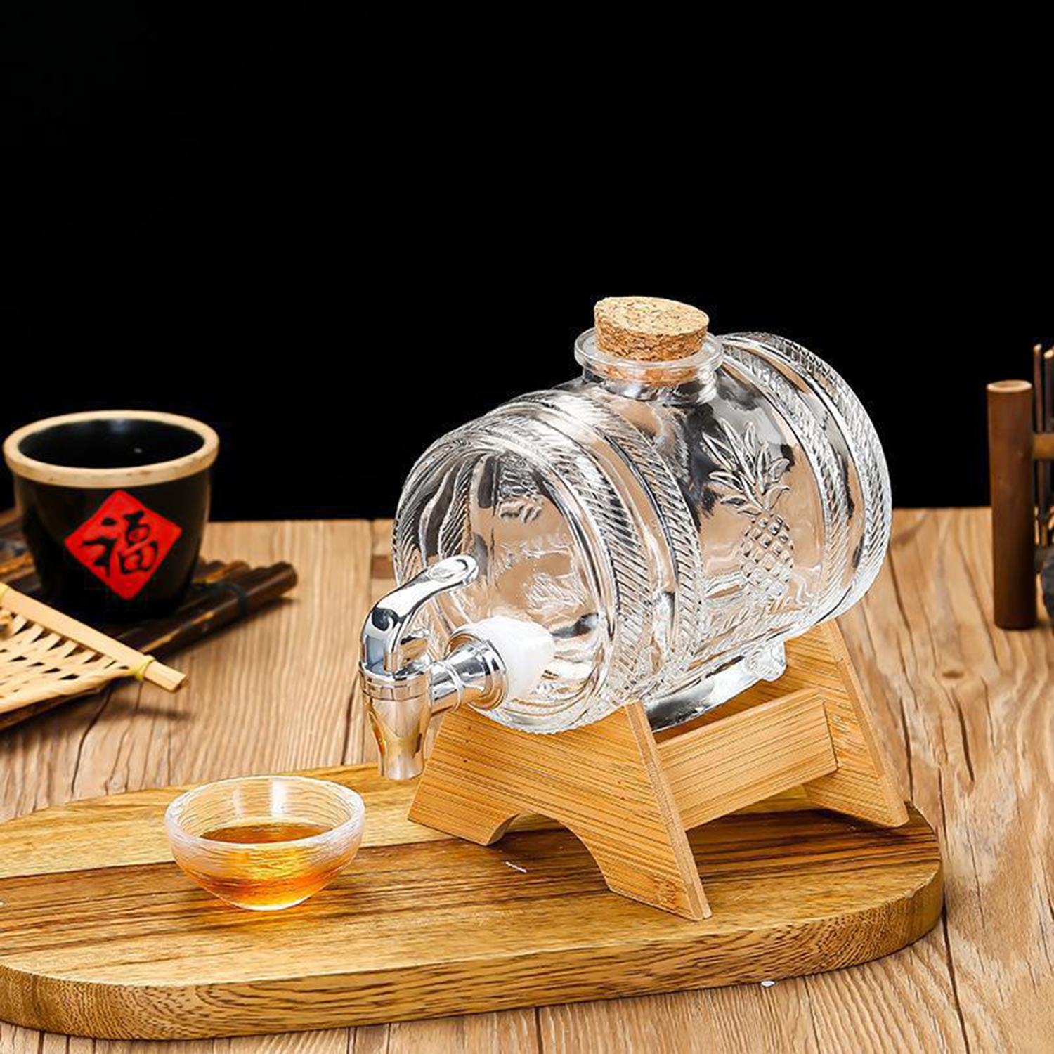 Glass Juice Jar With Tap 2