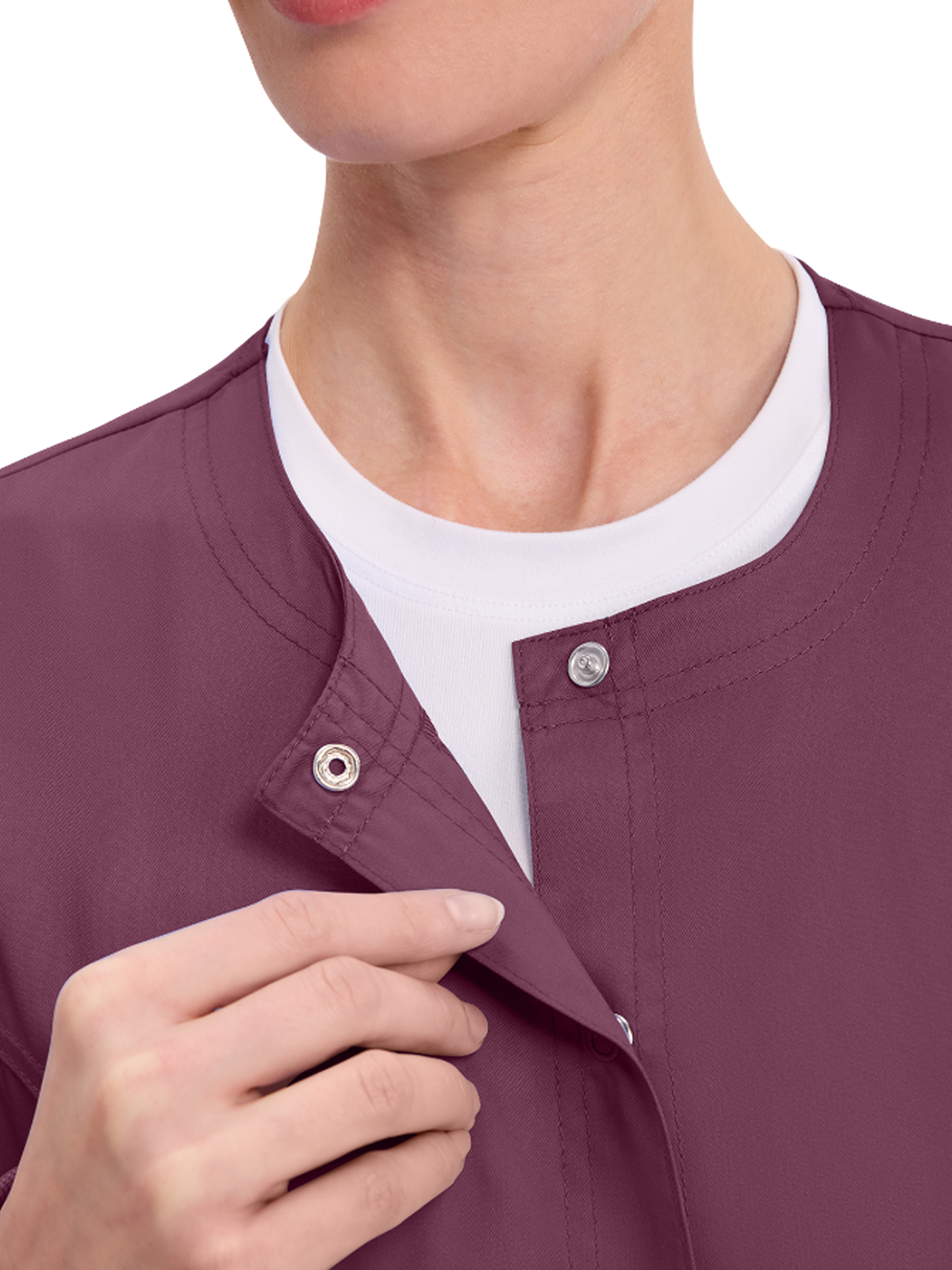 Cherokee - Workwear Revolution - Women's 3-Pocket Snap Front Jacket 10