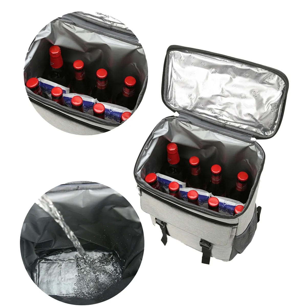 25L Large Capacity Insulated Backpack Cooling Picnic Bag 8