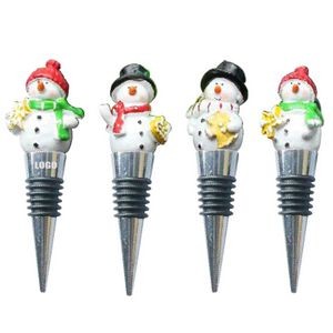 Charming 4 Piece Snowman Wine Stopper Set 12