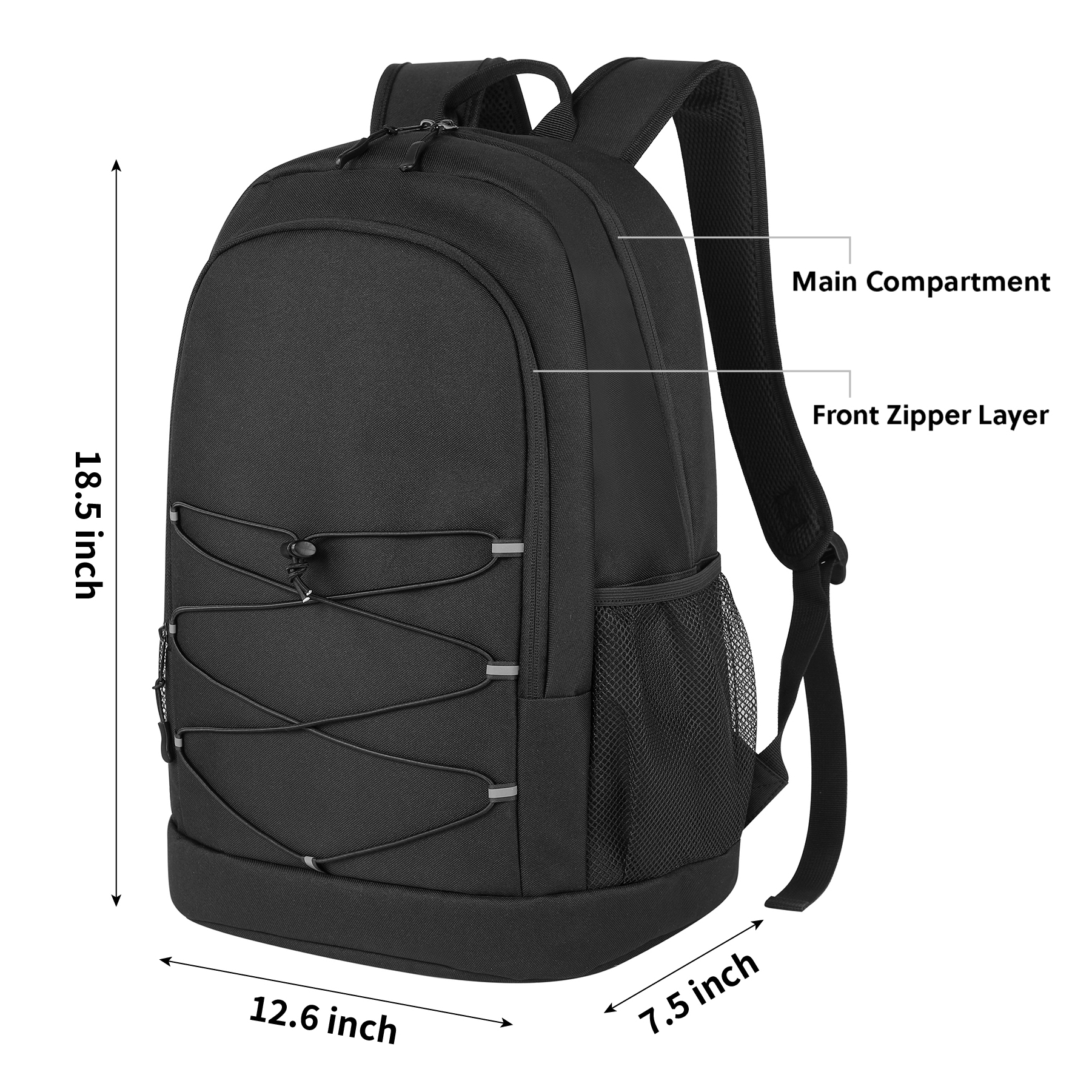 17" Bungee Cord Sports Backpack 2