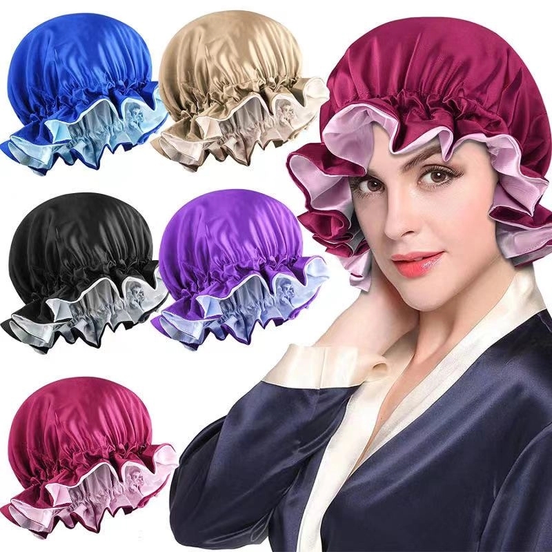 Satin Sleep Bonnet Cap 1