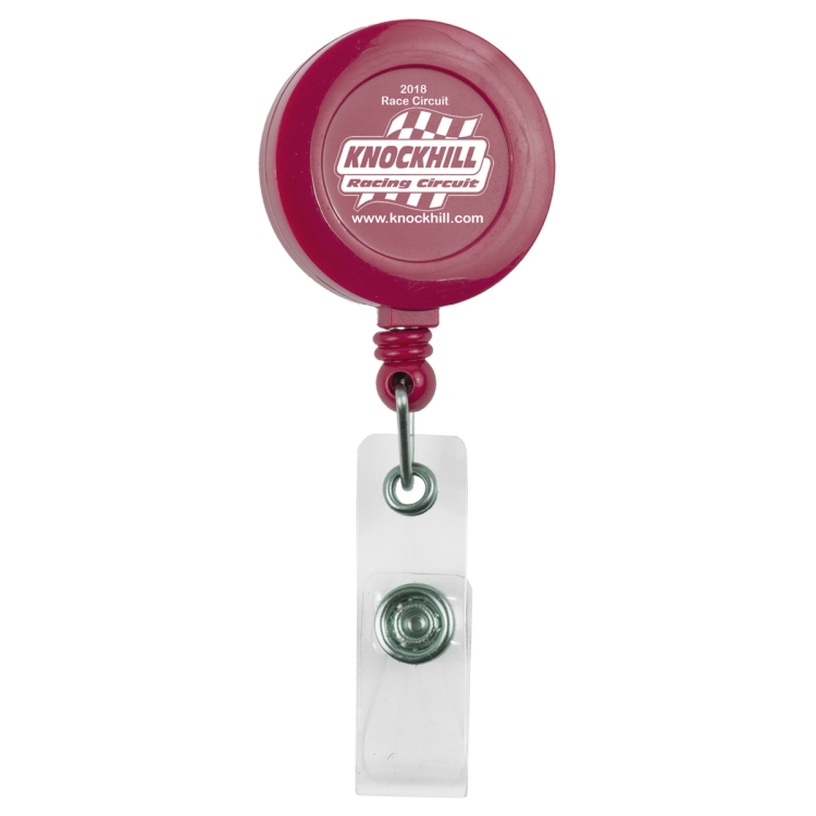 "Lorain VL" 30" Cord Round Retractable Badge Reel and Badge Holder with Metal Slip Clip Attachmement 6