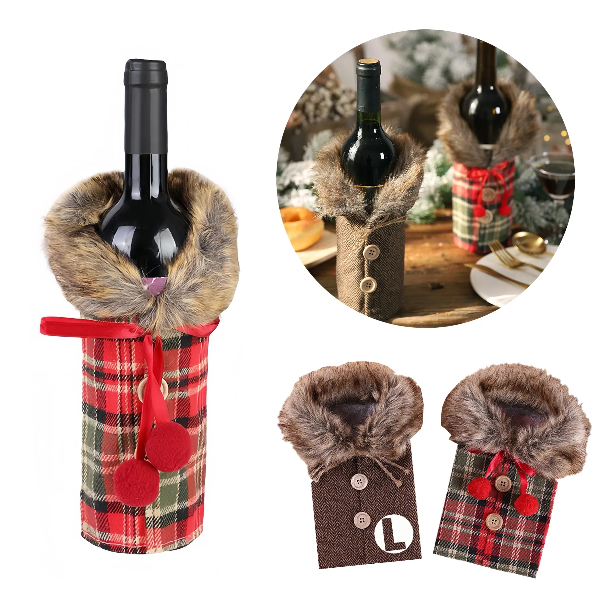 Christmas Decorative Wine Bottle Cover 2