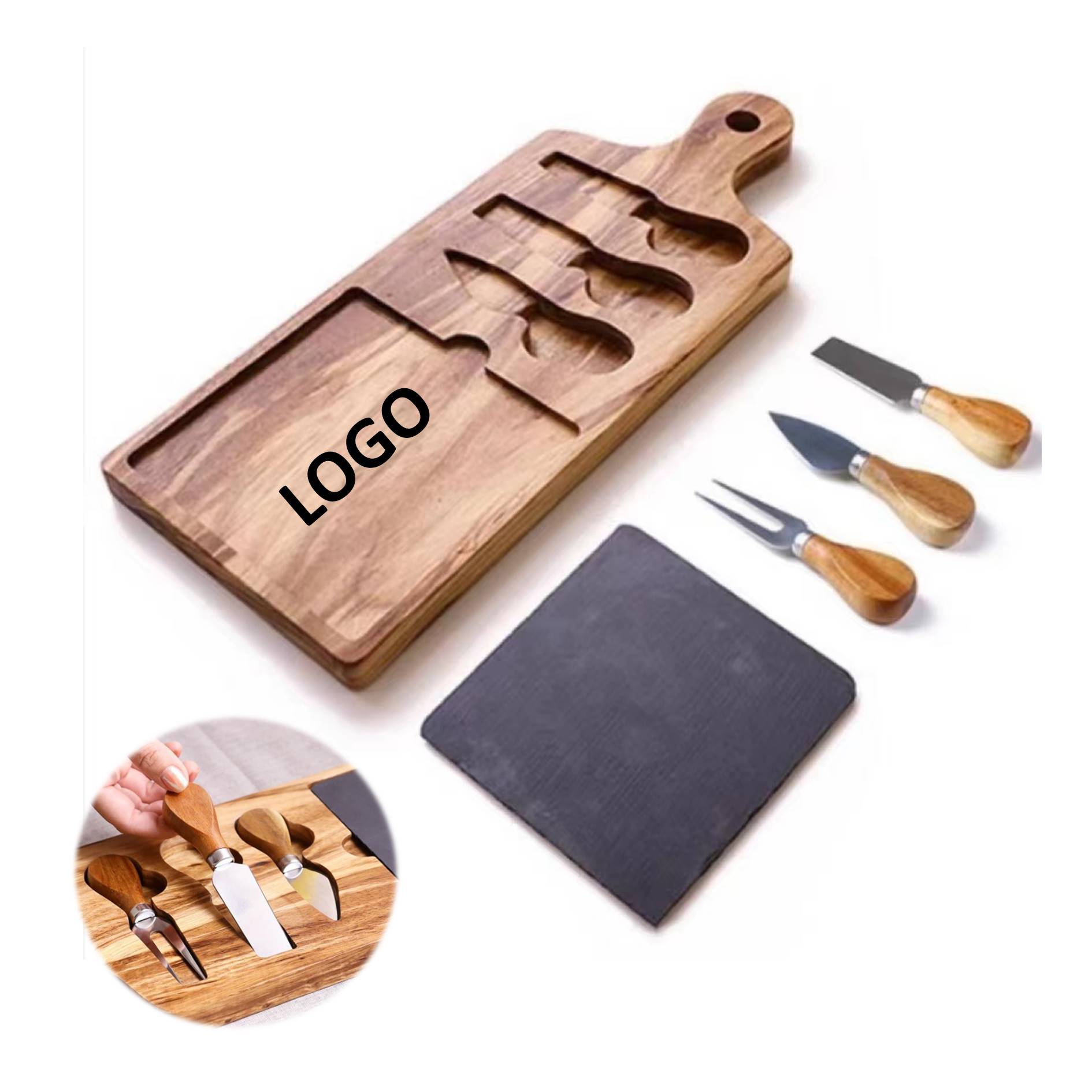 Slate Cheese Charcuterie Board Set 2
