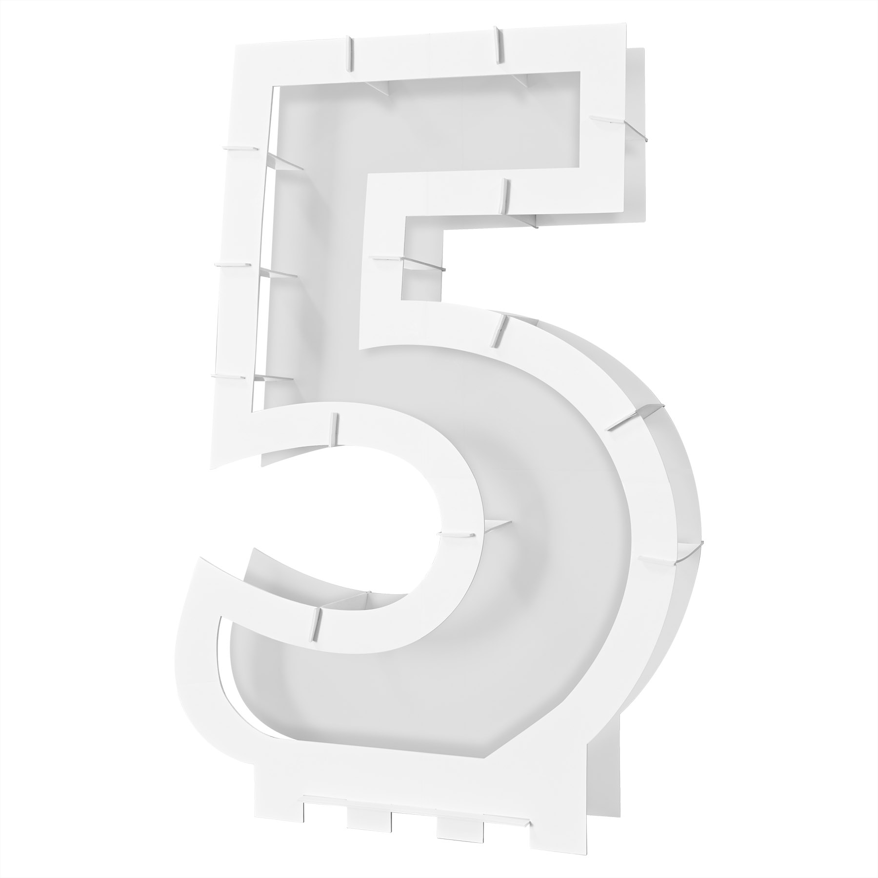 Balloon Mosaic Number "5" Frame